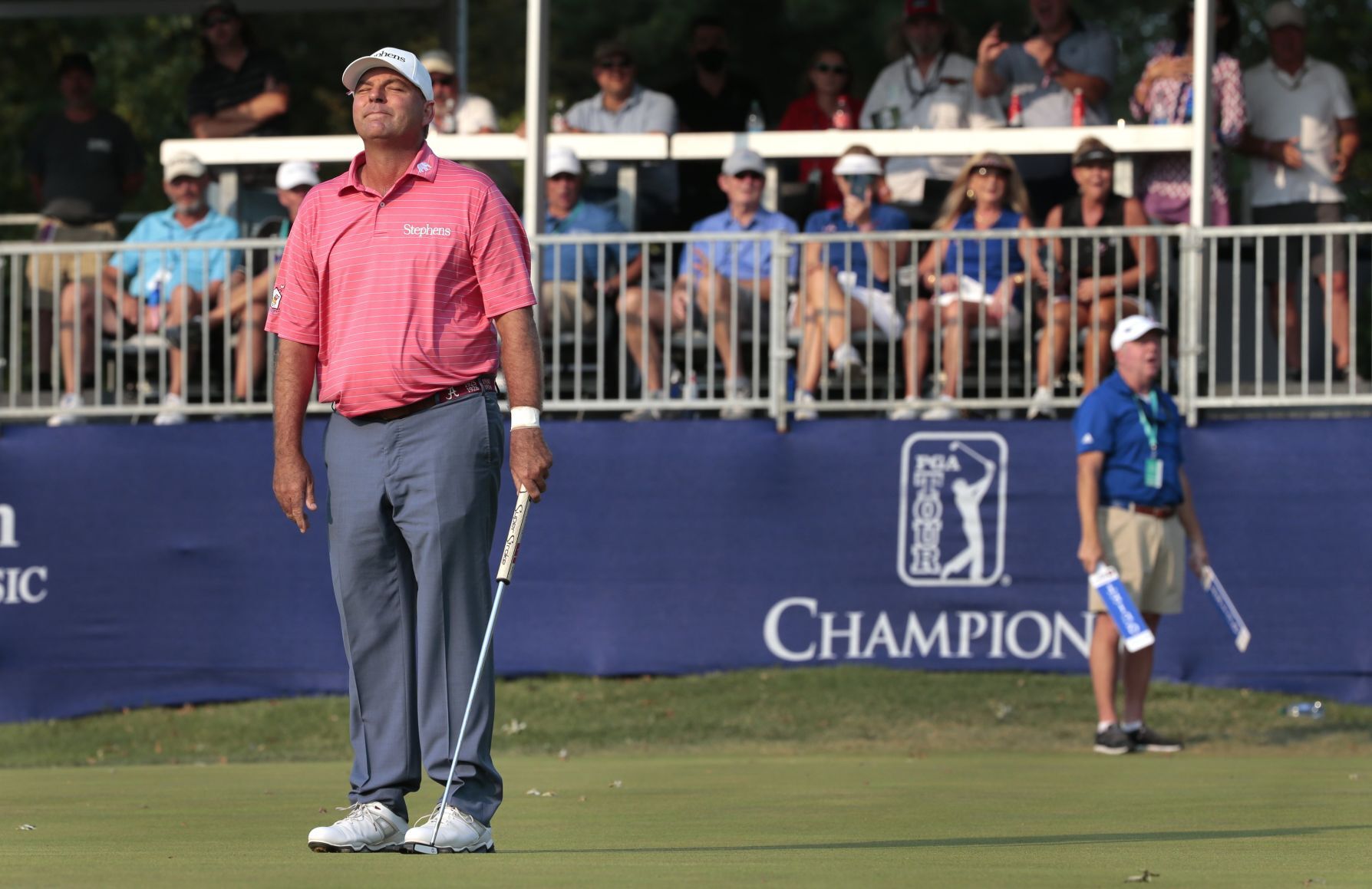 Pride leaves playoff putt short as Toms wins the Ascension Charity Classic